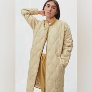 Everlane The ReNew Long Liner in Wheat